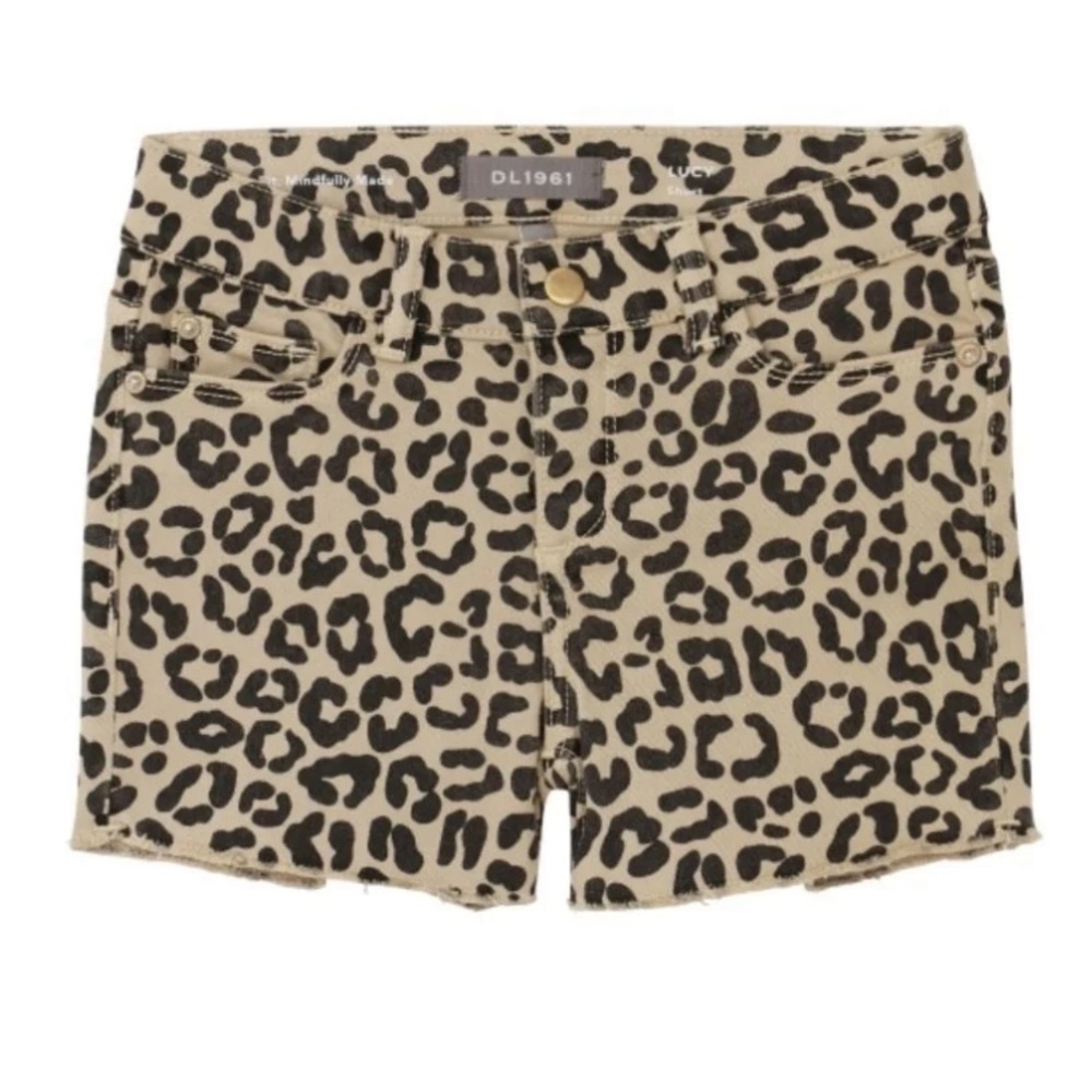 Girls’ DL1961 Lucy Shorts in Catwalk Leopard print